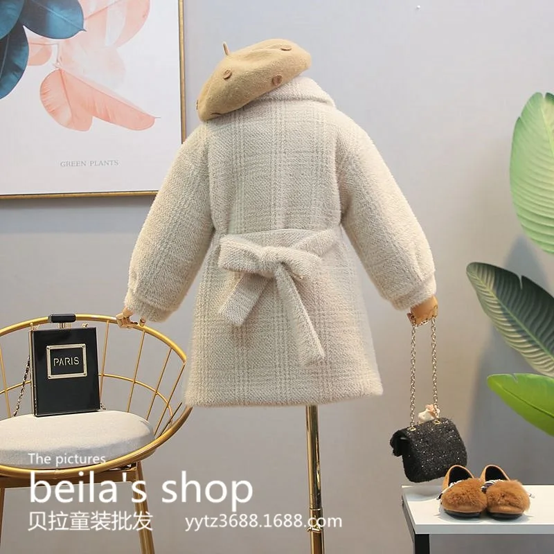 Новинка 2018 г. Детская Зимняя Теплая стеганая куртка из искусственного меха норки