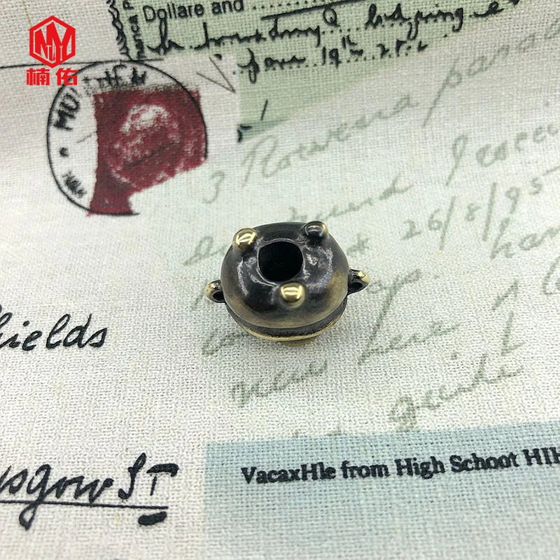 EDC инструмент латунный нож бусины Чистый медный человеческий со скелетами