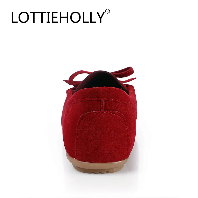 LOTTIEHOLLY/модные однотонные женские лоферы на плоской подошве с бантом бабочкой