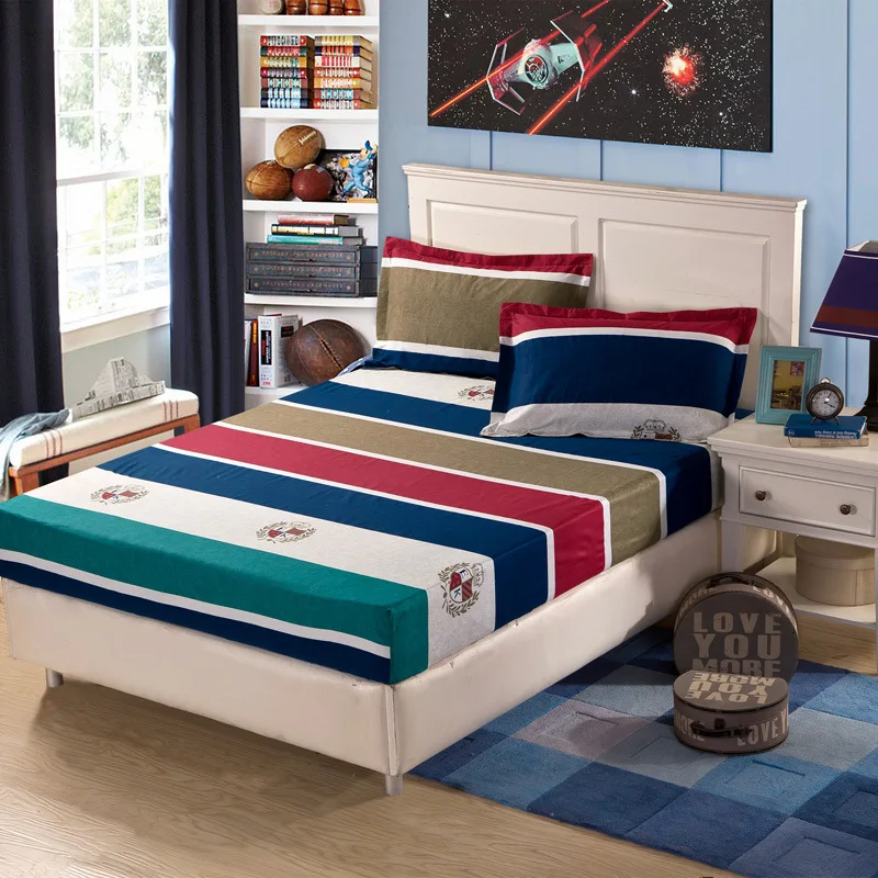 12 цветов однотонный цветочный дизайн простыня с эластичным 100% хлопковым