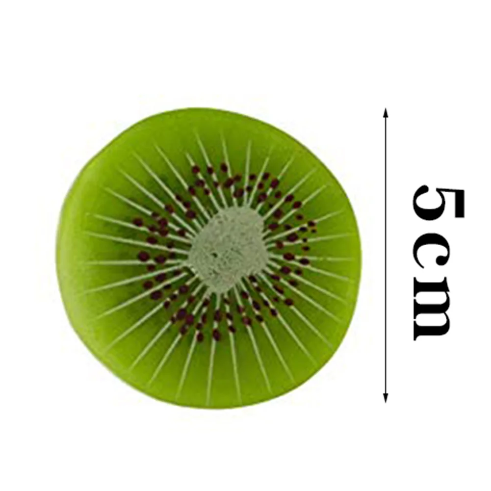 10 шт. Мини Искусственные фрукты моделирование ломтики Kiwifruit поддельные искусственные фрукты модель вечерние кухонные Свадебные украшения