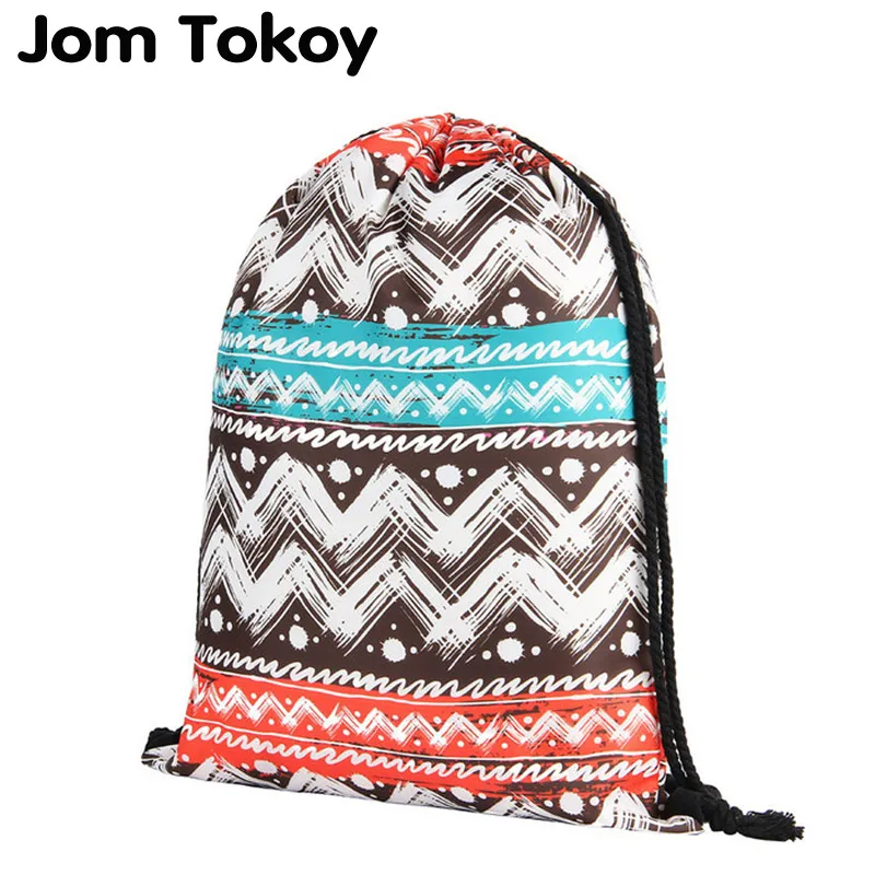 Женский рюкзак на шнурке с 3D принтом Классический Водонепроницаемый