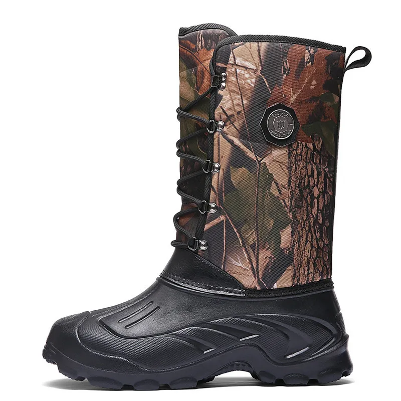 ZOQI Mid Calf Army Boots Men Sneakers Plus Fur Winter Snow Safety Shoes Super Lingt Combat Waterproof | Обувь