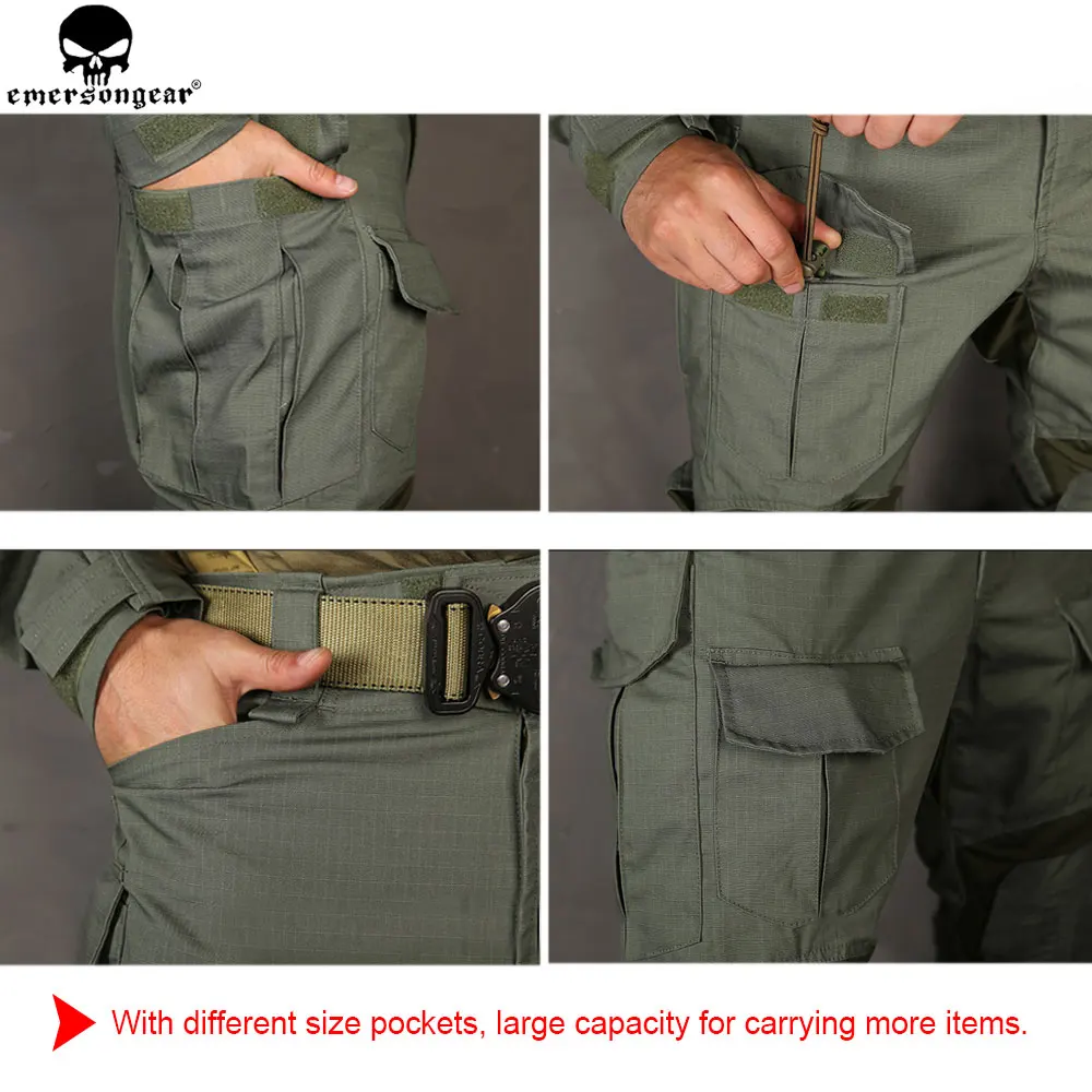 EMERSONGEAR G3 Военная униформа для страйкбола рубашка брюки с наколенниками Военный