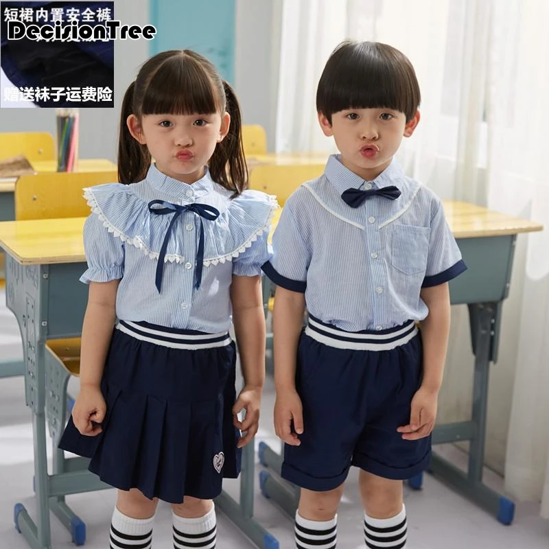 

2019 new children cheerleaders girl school team uniforms kid graduation kids performance costumes sets girls class suit girl