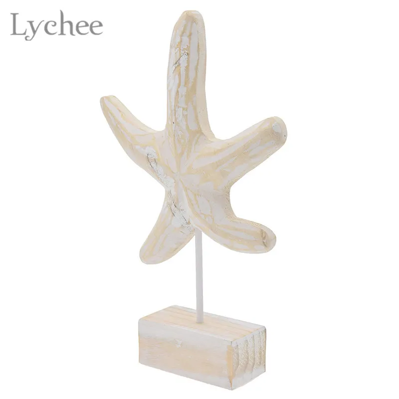 Деревянные фигурки Lychee Life в средиземноморском стиле морская звезда раковина