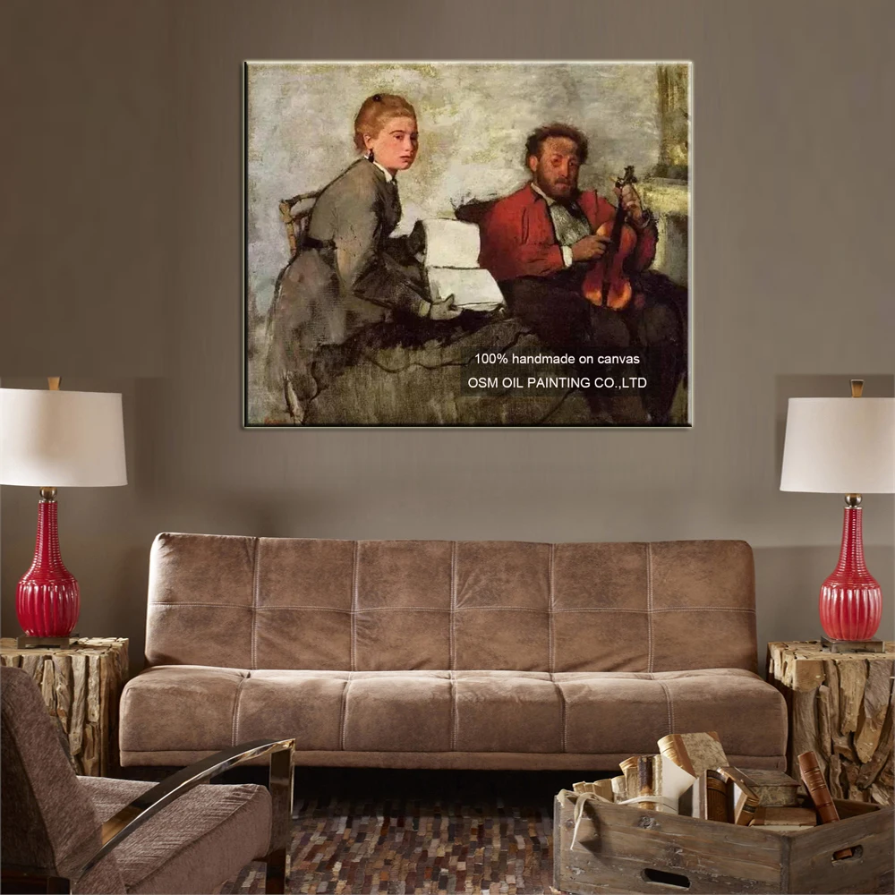 Kopen Handgemaakte Hoge Kwaliteit Count Lepic En Zijn Daugh Olieverf Muur Decor Figuur Imitatie Schilderijen Edgar Degas Werkt Schilderen