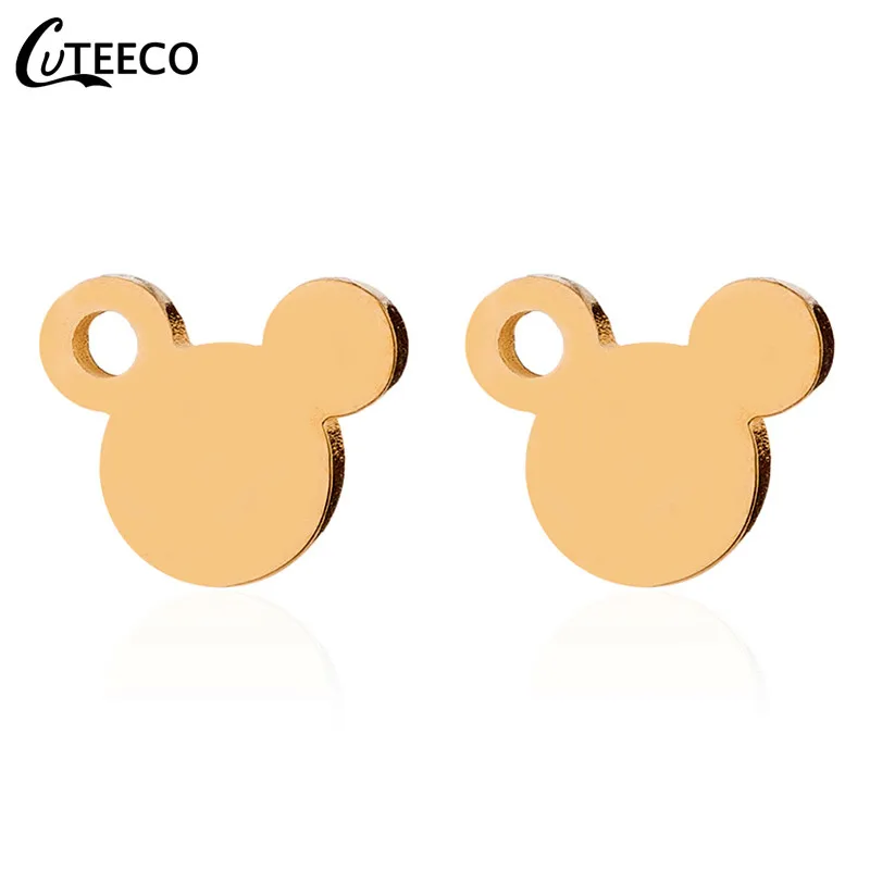 CUTEECO Роскошные циркониевые серьги-гвоздики с Микки и Минни, Кристальные брендовые серьги для женщин, детей, девочек, модные ювелирные изделия, подарок - Окраска металла: AJ0001-5