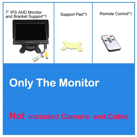 Only The Monitor Для автобуса Turck 1920*1080P DVR со звездным светом ночного видения, фронтальная камера заднего вида для парковки, 7 дюймов, двойной ips экран, монитор - Цвет: Only The Monitor