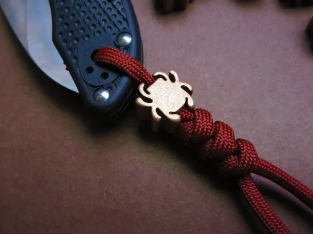 Однотонный паук латунь парашют нож для шнура инструмент бусы на шнурок ключ