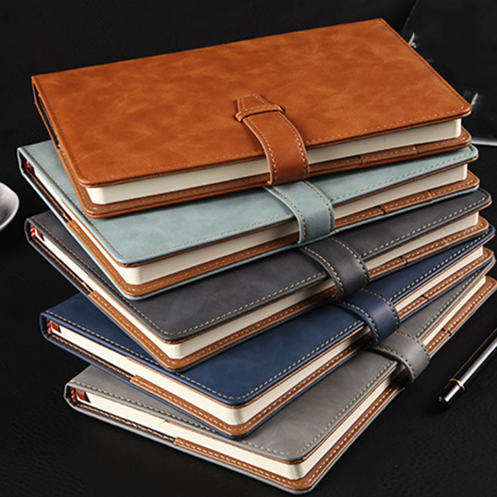 

Office notebook 2019 leather hardcover notebook A5 vintage note book cover business notepad stationery supplies