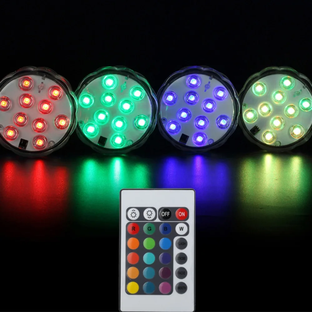 16 ярких 10 светодиодных водонепроницаемых погружных аквариумов RGB Освещение для