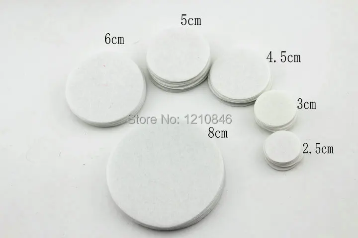 Круглые фетровые накладки для цветов круглые из искусственной ткани белого