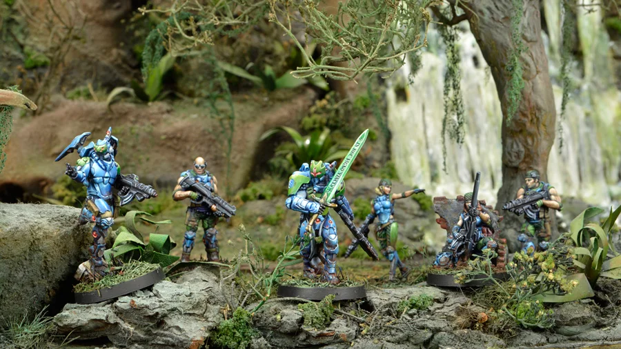 [Loong Way Miniatures] Corvus Belli Infinity 0614 SHOCK ARMY OF ACONTECIMENTO panокеания SECTORIAL 32 мм Металлические Миниатюрные