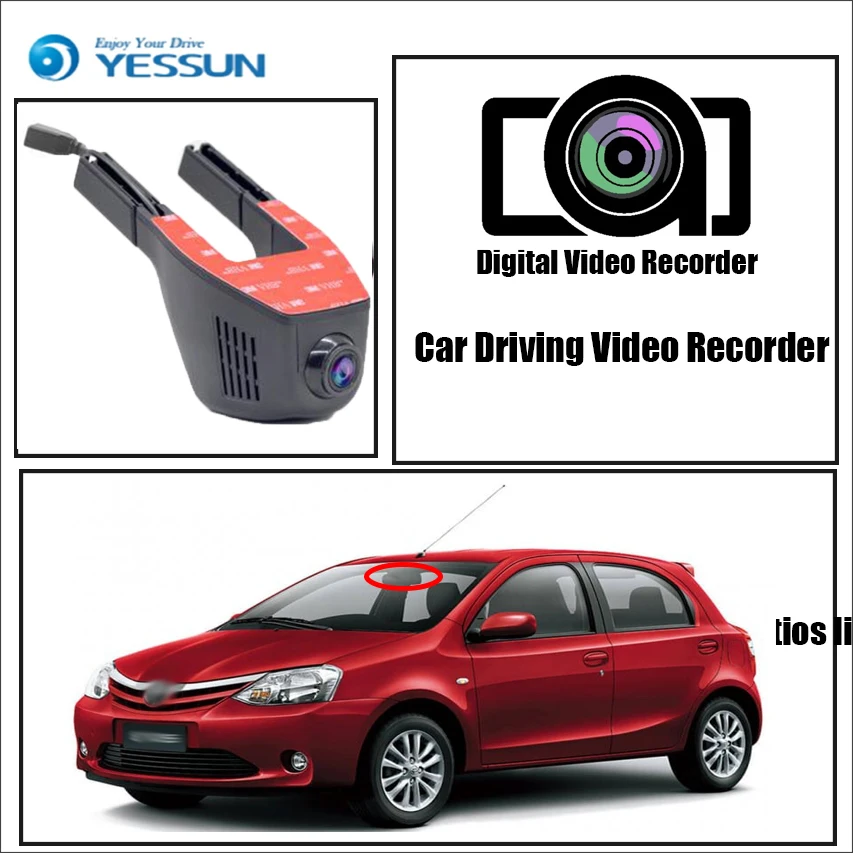YESSUN для Toyota Etios liva Автомобильный видеорегистратор DVR Мини приложение управления