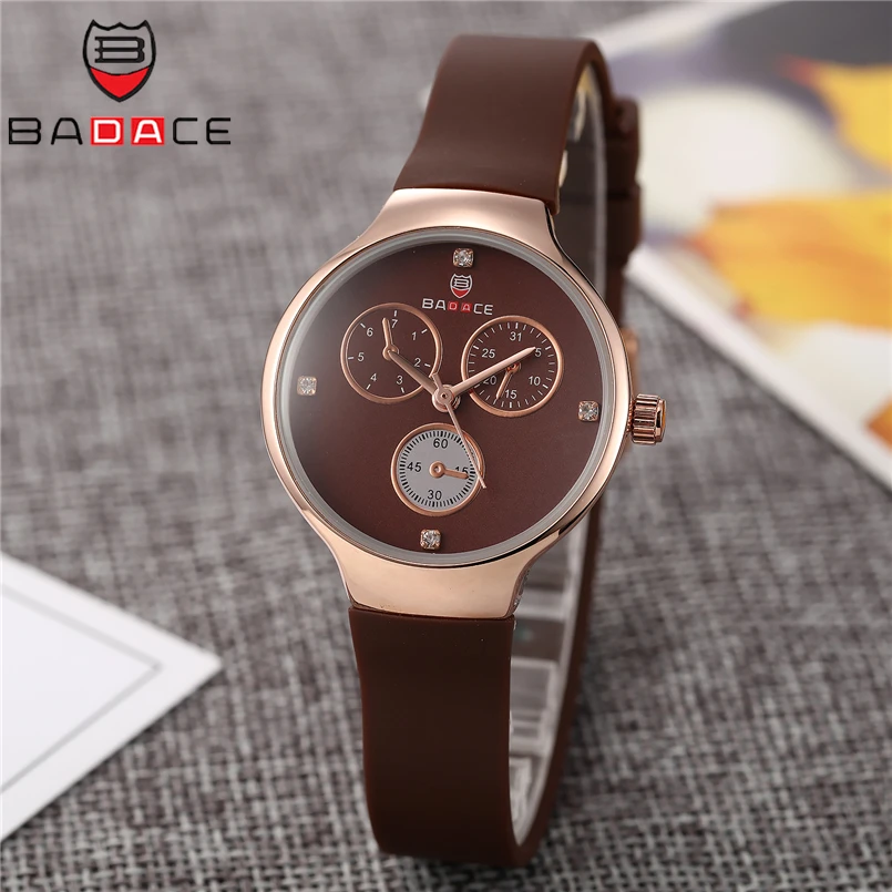 

BADACE Quartz Watch Women Luxury Brand Waterproof Watches for Ladies Sport Wristwatch Silicone Strap Clock Hour 9312