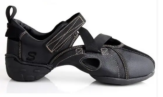 Женские кожаные кроссовки на танкетке черные или белые танцевальные туфли