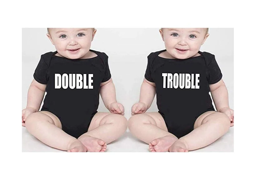 YSCULBUTOL Baby Twins детские подарки двойные и проблемы наряды Твин baby shower Твин Детские боди