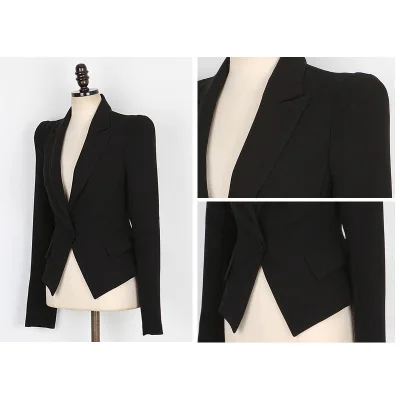 New 2018 Black fashion Women blazer and Jacket spring autumn ladies Suit Blaser business attire Femme Blazer Plus Size XXL | Женская