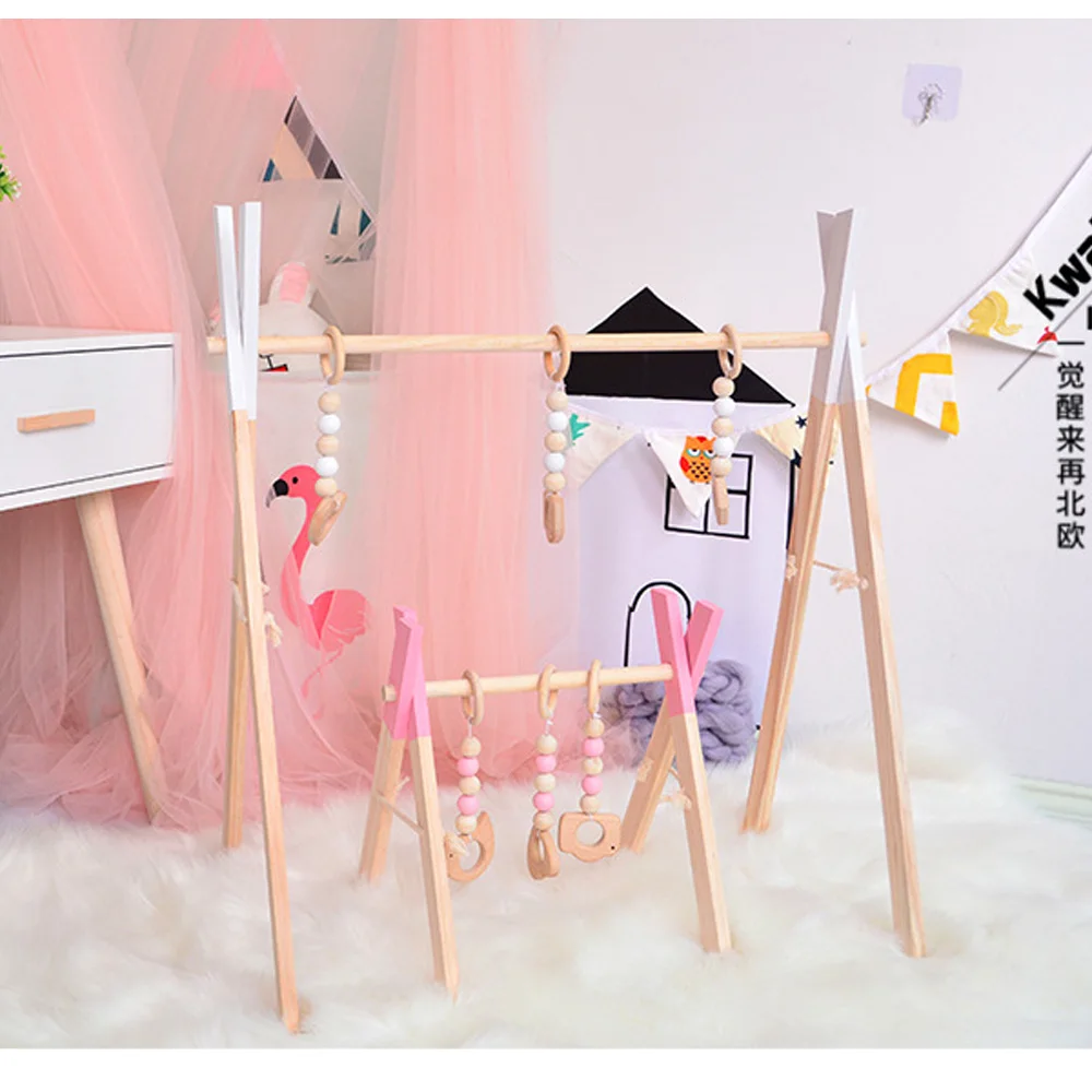 Деревянная игрушка в скандинавском стиле для детского тренажерного зала с