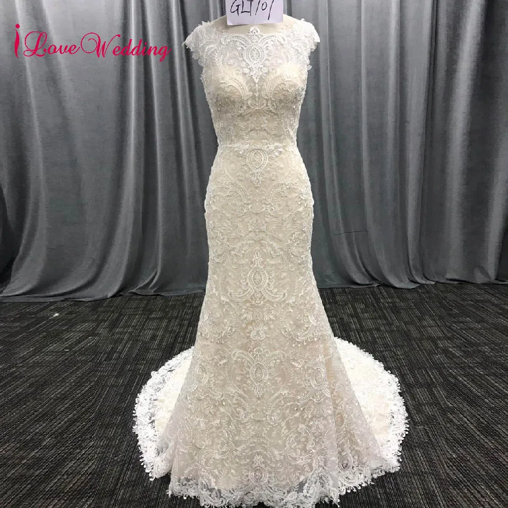 ILoveWedding/длинное кружевное платье в богемном стиле с вышивкой виде Русалочки
