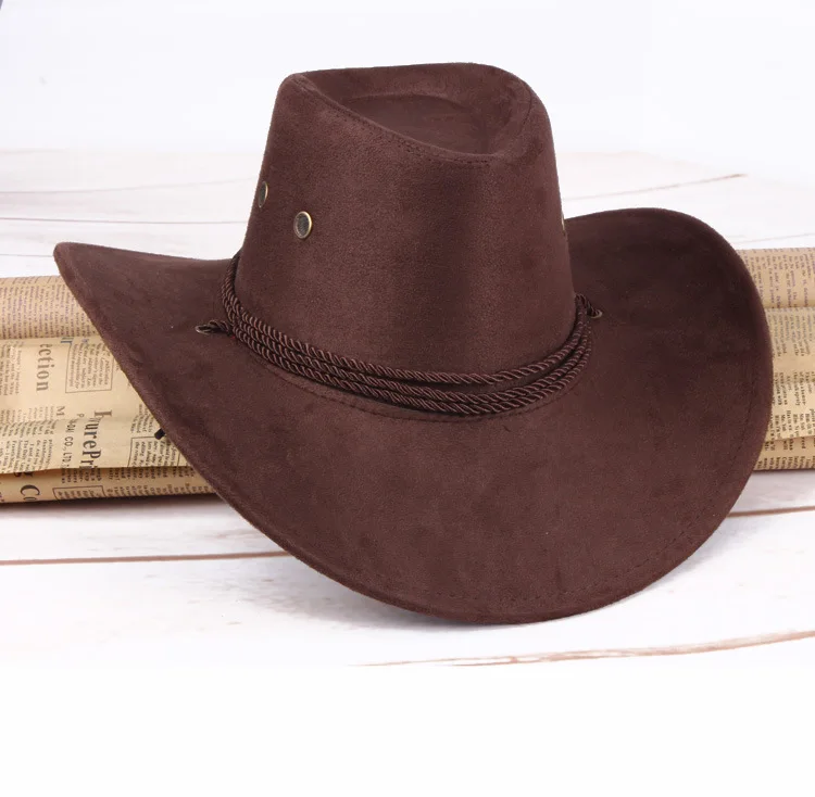 

2022 Hot Sale New Unisex fashion western cowboy hat tourist cap hat western hat gorras 8 colors AW7229
