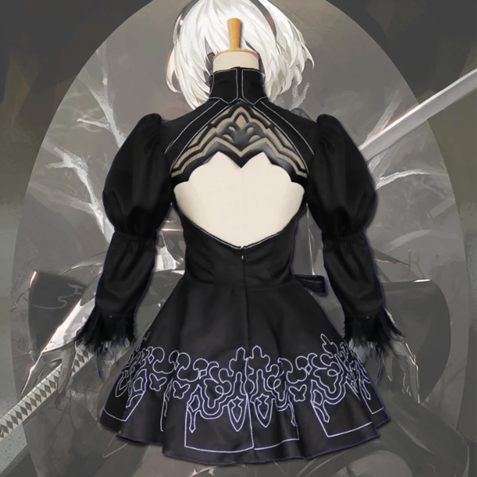MQUPIN NieR: Automata 2B YoRHa NO.2 Тип B платье героини униформа наряд игры костюмы для косплея| |