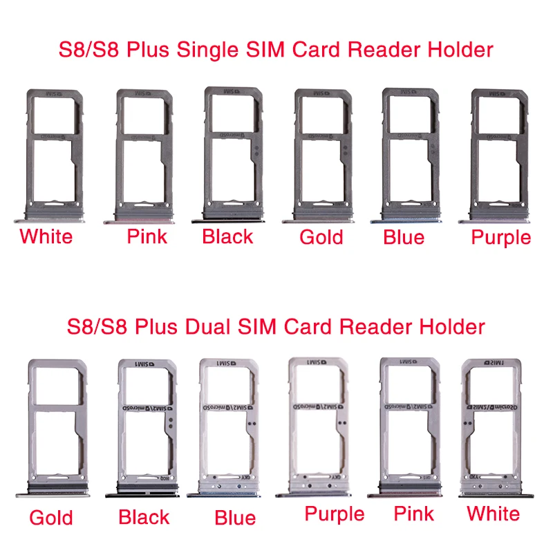 1 шт. лоток для sim карт Samsung Galaxy S8 G950F Plus устройство чтения sd держатель гнезда гибкий
