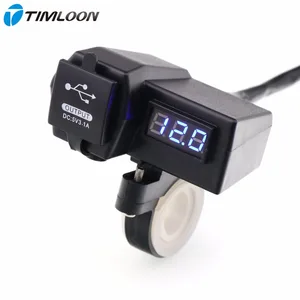Новейший водонепроницаемый мотоцикл 12 в 2,1 а USB зарядное устройство Порт питания и 3 цифровых дисплей вольтметр измеритель напряжения монитор батареи