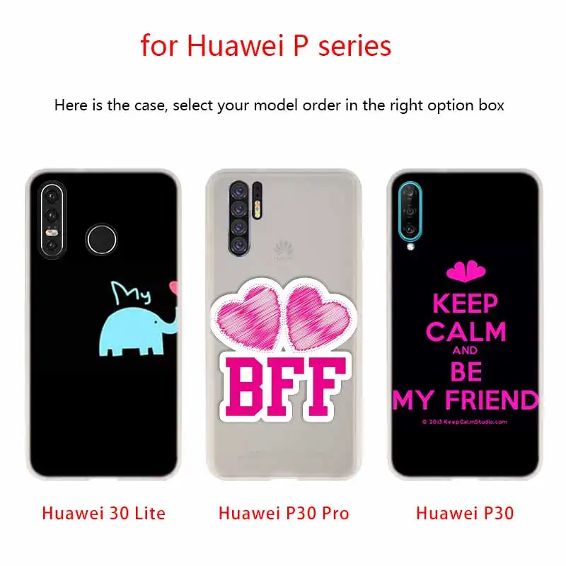 Силиконовый чехол Best Friends Girl мягкий для Huawei P50 P40 P10 P20 P30 Lite Pro P Smart Z 2020 2019 | Мобильные