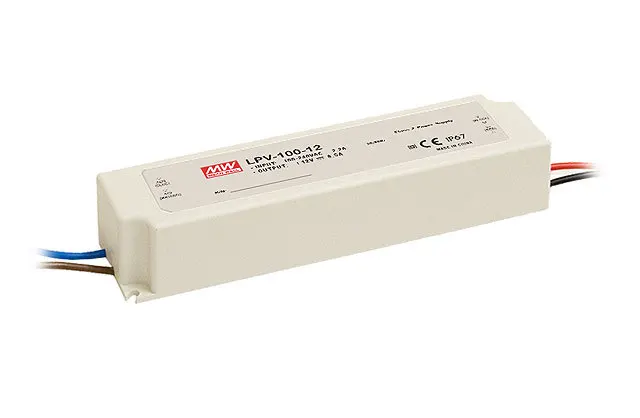 100% Оригинал Новый 100 вт Переключение ПРИВЕЛО Питания Mean well LPV-100-12 ip67