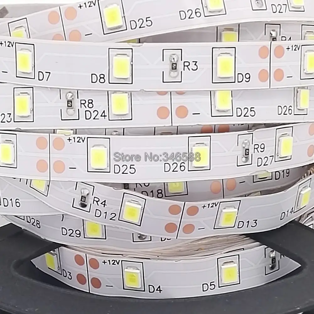 5 м/рулон гибкая светодиодная лента 12 В постоянного тока 300 светодиодный 60 одов/м