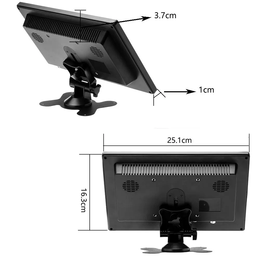 Hikity 10 1 &quotЖК дисплей HD монитор Мини ТВ &amp компьютер Цвет дисплея Экран 2 канала