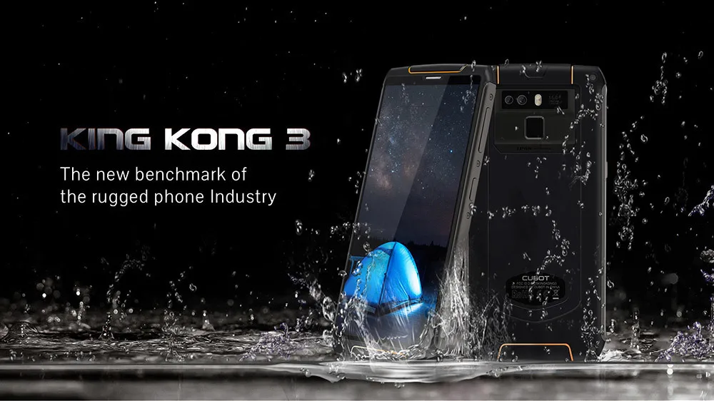 Cubot King Kong 3 IP68 водонепроницаемый ударопрочный мобильный телефон 6000 мАч Android 8,1 4 Гб+ 64 Гб MT6763T Восьмиядерный 5,5 ''4G смартфон