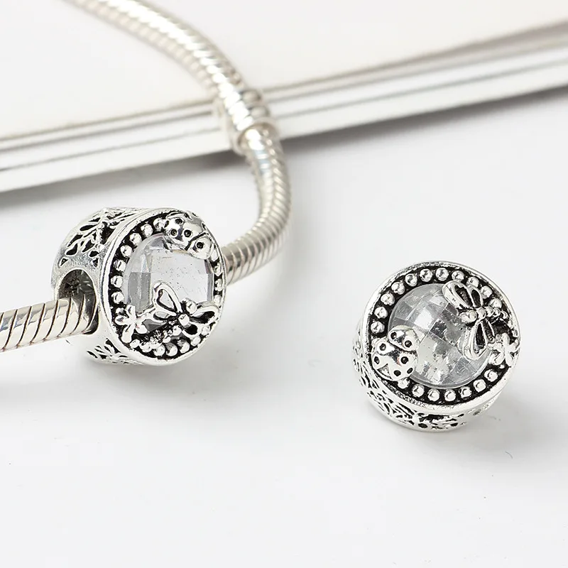 New Original Bead Nature Dragonfly Ladybug Charm Fit Bracelet Necklace DIY Women Jewelry | Украшения и аксессуары