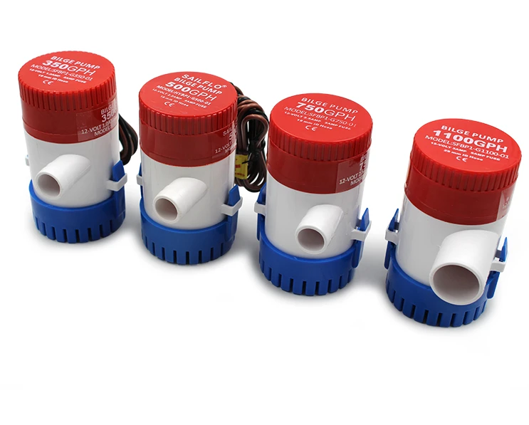 Трюмный насос 350 500 750 1100GPH DC 12V 24V Электрический водяной для Aquario погружной морской