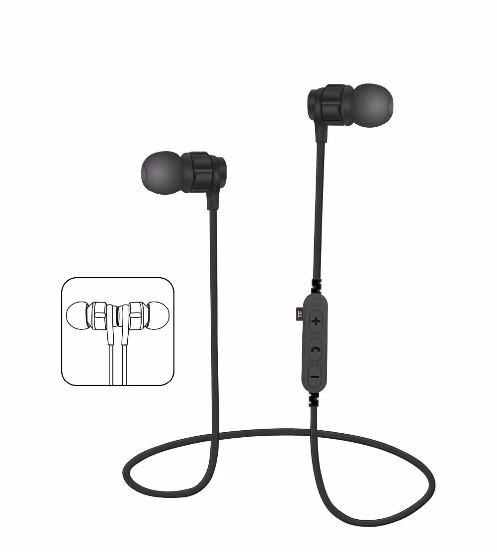 SMILYOU T8 Металлическая магнитная bluetooth гарнитура 4 2 Спортивная Беспроводная с