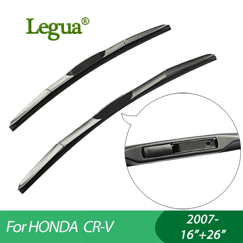 

Legua Wiper blades for HONDA CR-V (2007-),16"+26",car wiper,Hybrid Rubber, Windscreen Windshield Wipers wiper, Car accessory