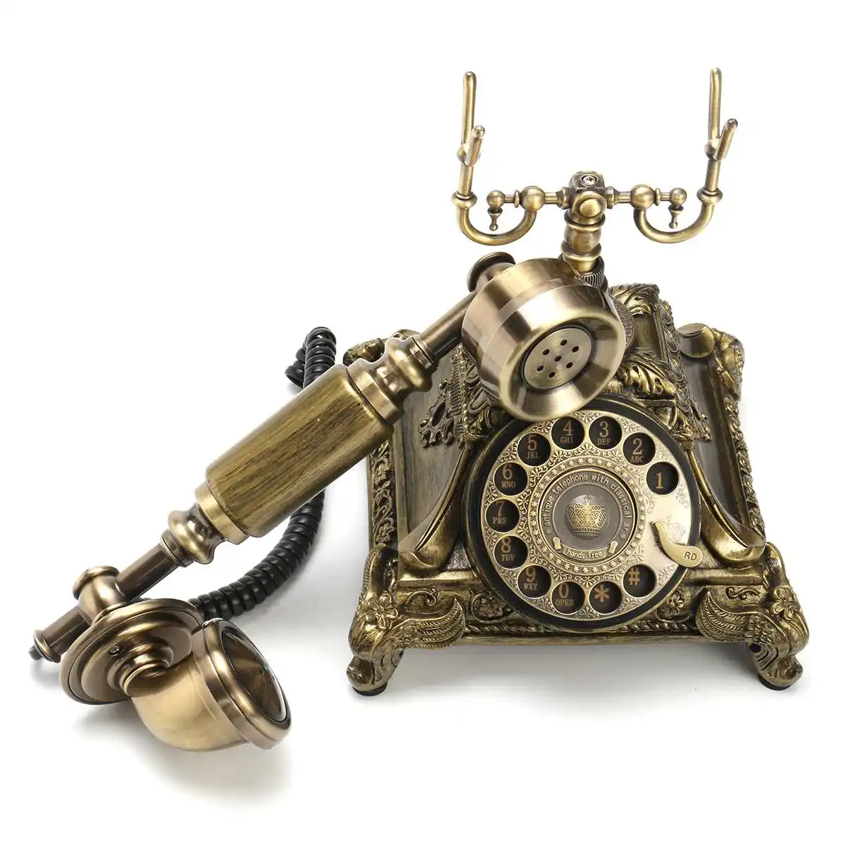 European Fashion Vintage Telephone Swivel Plate Rotary Dial Telephone Antique Telephones Landline Phone For Office Home Hotel