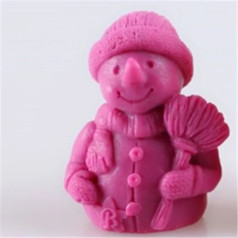 

3D Salt carving Craft Art silicone mould food grade silicone Snow Man Soap Mold