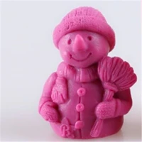 3d salt carving craft art silicone mould food grade silicone snow man soap mold