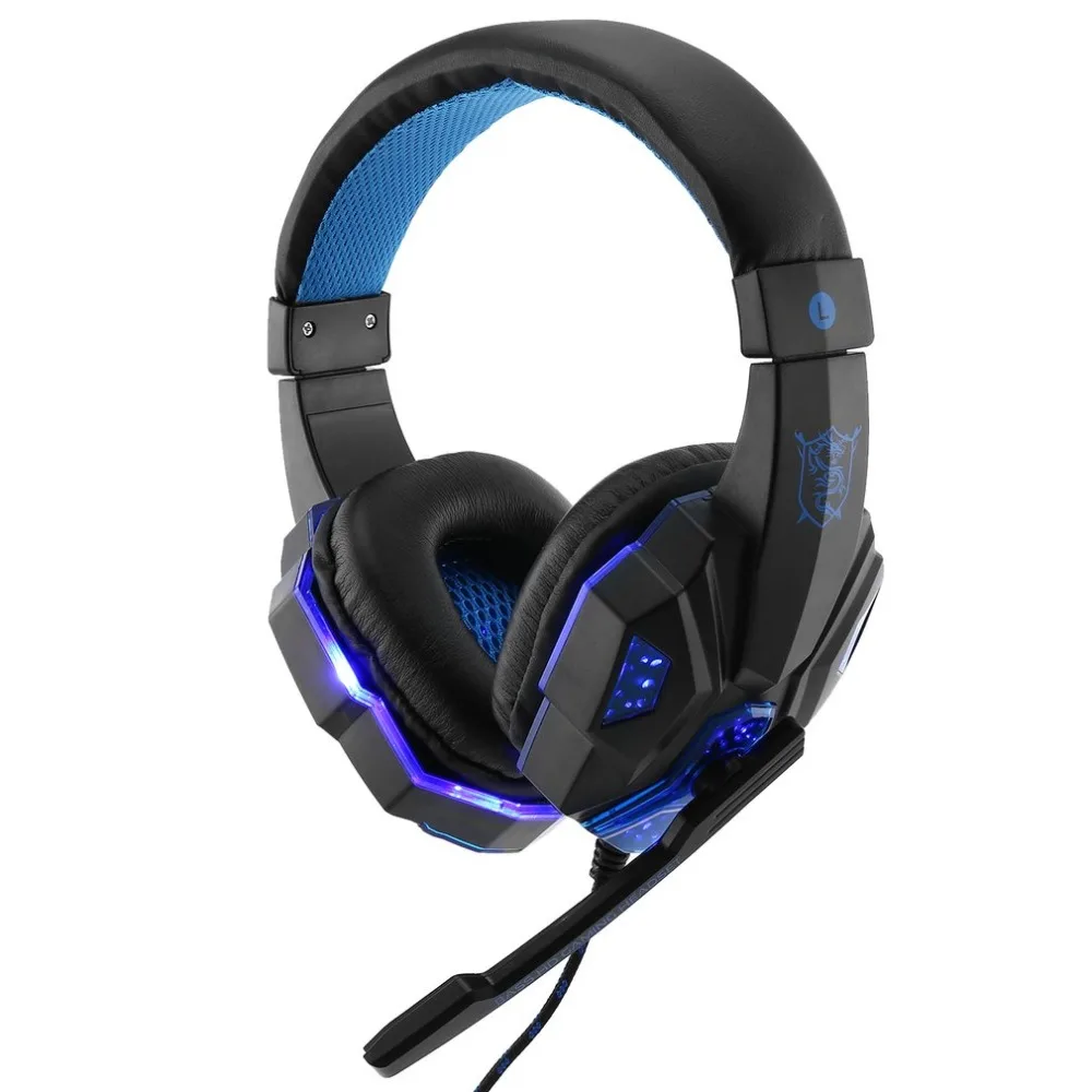 Игровая гарнитура SY830MV с микрофоном-четкость звука звукопоглощающие наушники светодиодный свет для компьютерных игр для PS4/XBOX-ONE