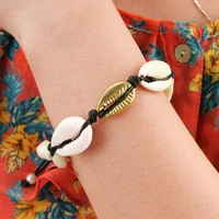 toucheart hot sale natural seashell bracelet handmade knit shell braceletsbangles charm for women jewelry bracelets sbr190091