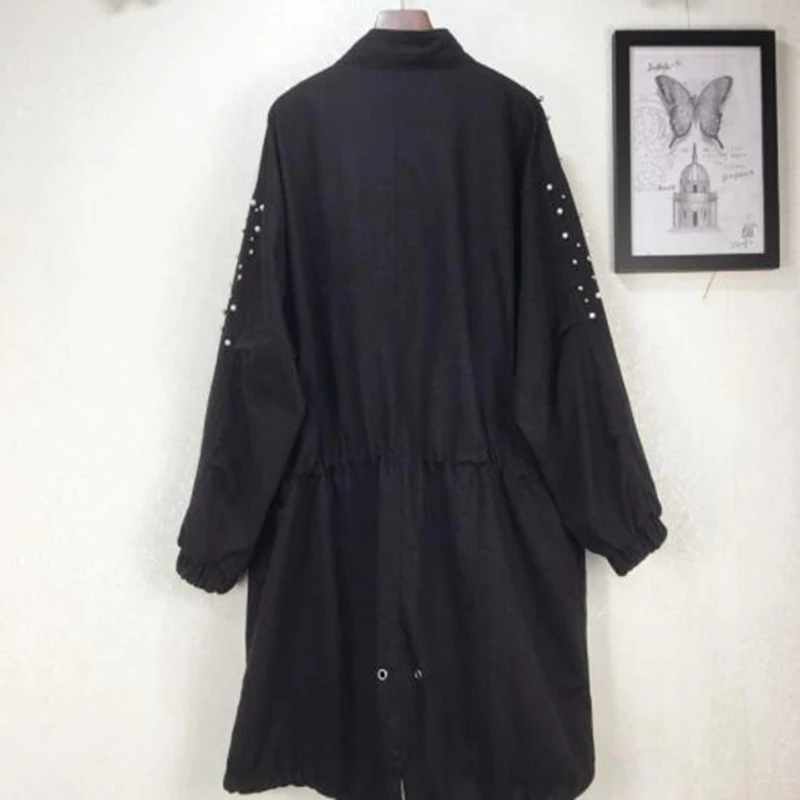 2018 весна и осень новые продукты свободная талия Звездное бисером Длинные рабочие