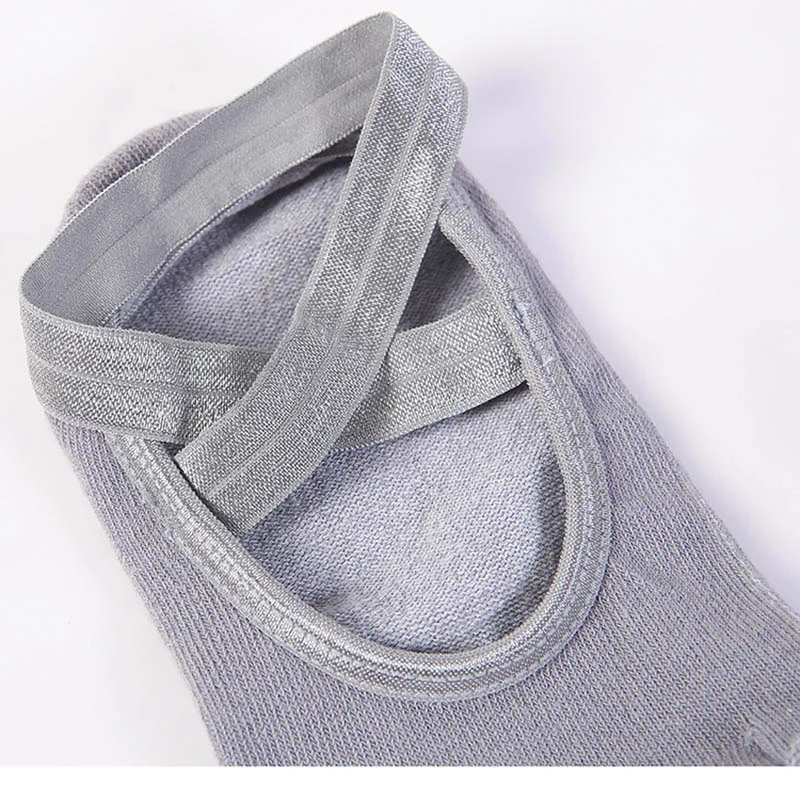 SALSPOR Women Yoga Socks Bandage Five Fingers Slip-resistant Cotton Socks Gym Sports Yoga Open Toe Floor Work Out Socks
