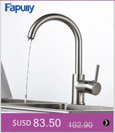 Fapully черный кухонный кран современный фильтр для воды 3 способа питьевой воды двойной держатель холодной и горячей латуни кран смесителя 573-33B