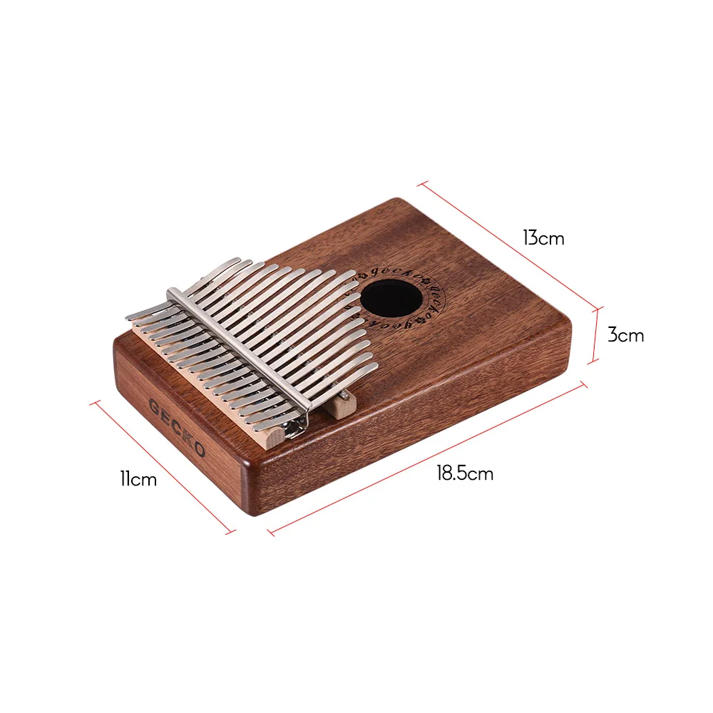 GECKO K17M 17-клавишным Kalimba игрушечное пианино Mbira из красного дерева во внутренней структуре используется натуральное дерево с сумкой для переноски хранения чехол для тюнинга музыкальная книга наклейки