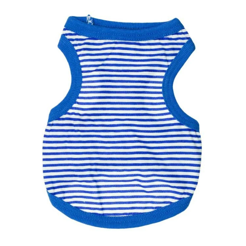 Летняя жилетка для собак полосатая футболка костюм кошки щенка одежда маленьких