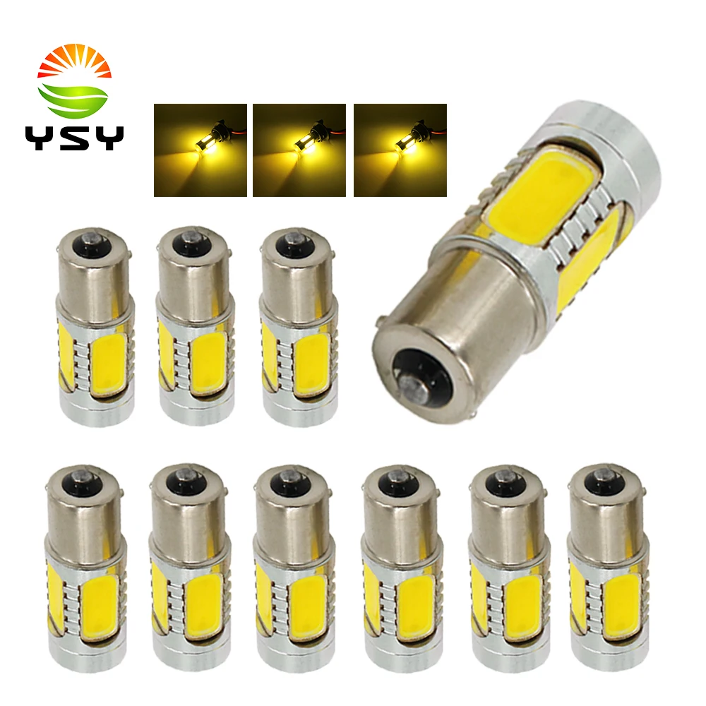 YSY 10x7 5 W LED COB 1156 BA15S P21W BAU15S PY21W Обратный Свет автомобиля Авто поворотные сигнальные