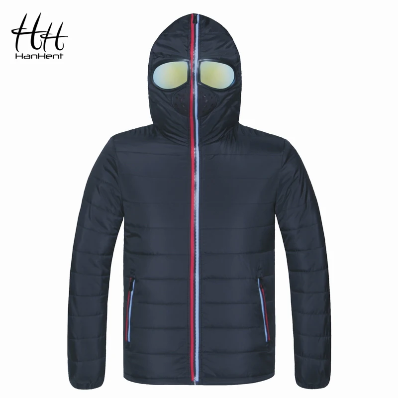 HanHent Новый Для Мужчин's мужские парки Пальто с очки капюшоном толстые мужчин 2018